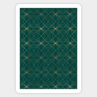 Emerald & Copper Geo Lines Sticker